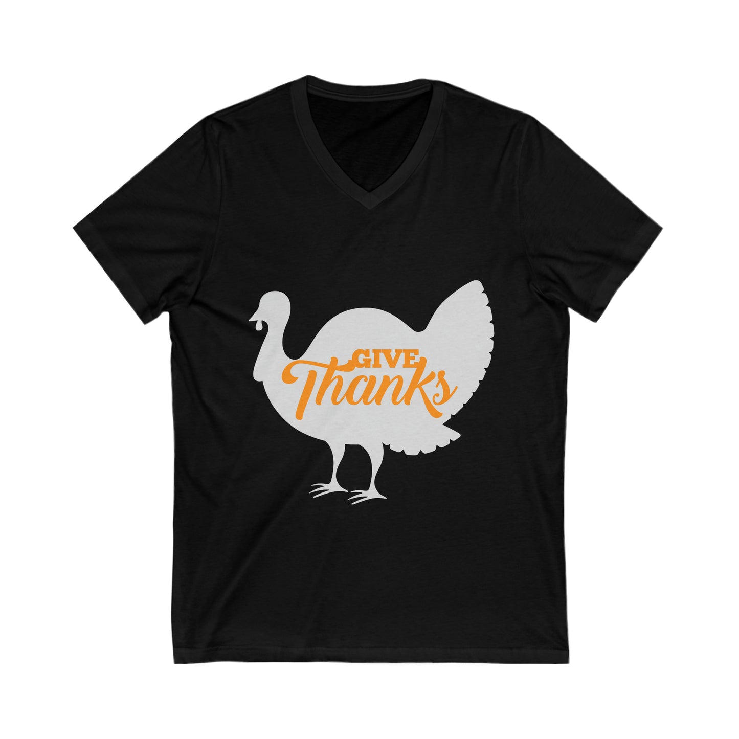 Turkey Give Thanks V-Neck Shirt