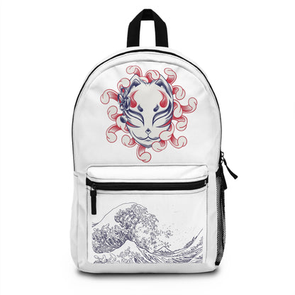 Kitsune: The Fox Mask Vector Illustration Backpack