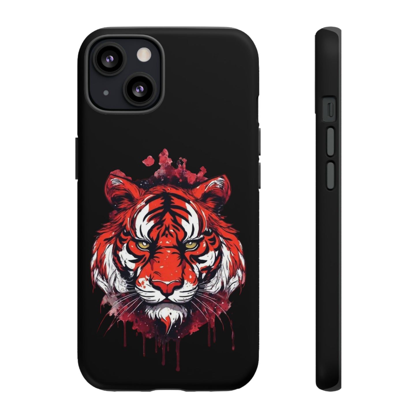 Tiger Splatter Art Phone Case