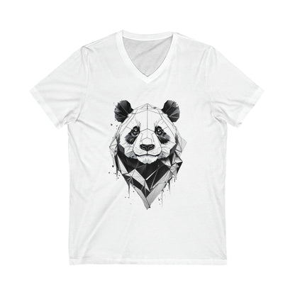 Panda Geometric V-Neck Shirt