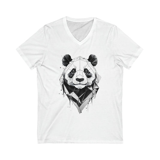 Panda Geometric V-Neck Shirt