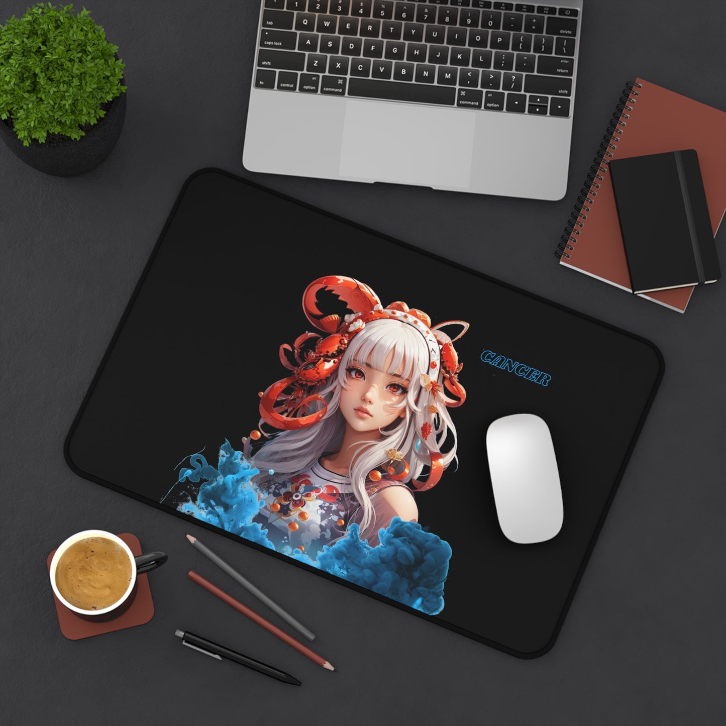 Zodiac Cancer Manga Girl Desk Mat