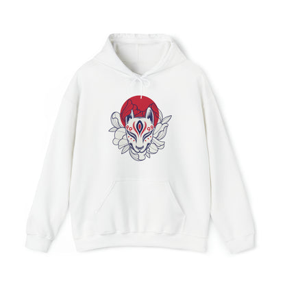 Kitsune: The Fox Mask Vector Illustration Hoodie