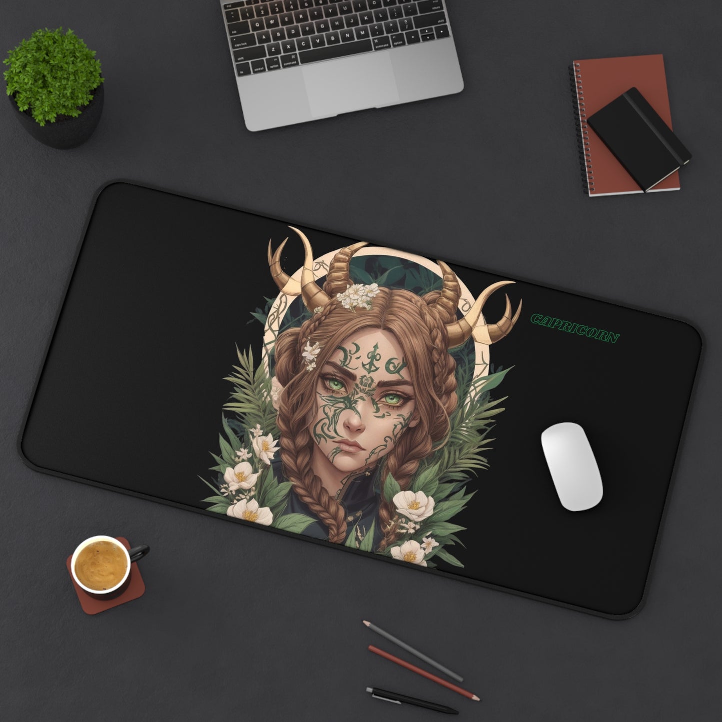 Zodiac Capricorn Manga Girl Desk Mat