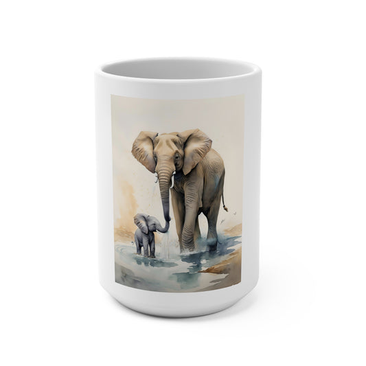 Elephant Watercoloring Mug