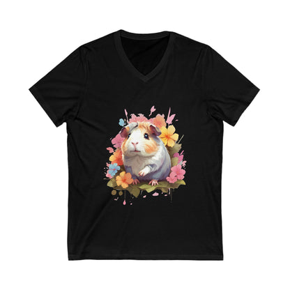 Guinea Pig Watercoloring V-Neck Shirt