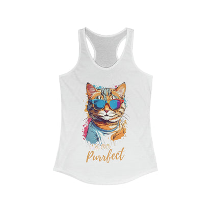 Cat Purrfect Quote Tank Top