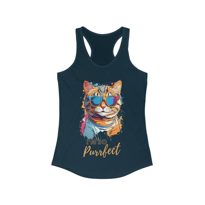 Cat Purrfect Quote Tank Top