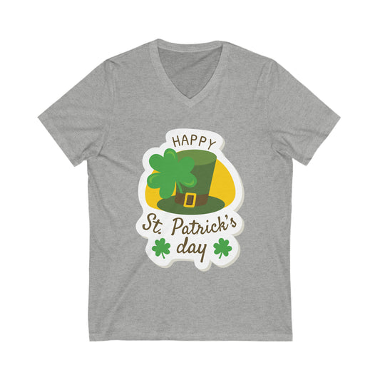 Clover Happy St. Patrick's Day V-Neck Shirt