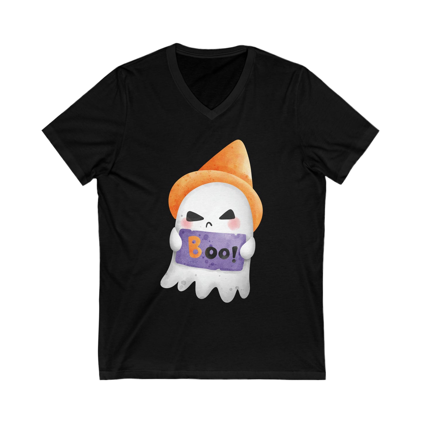 Halloween Cute Ghost V-Neck Shirt