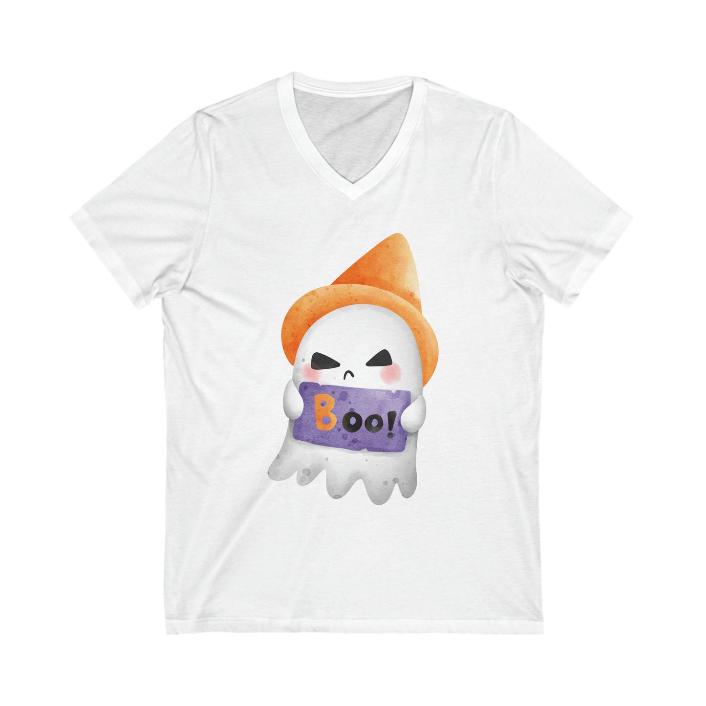 Halloween Cute Ghost V-Neck Shirt