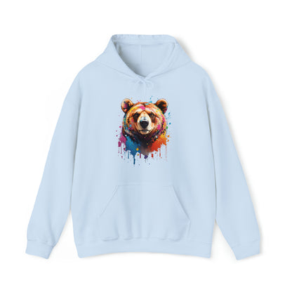 Bear Splatter Art Hoodie