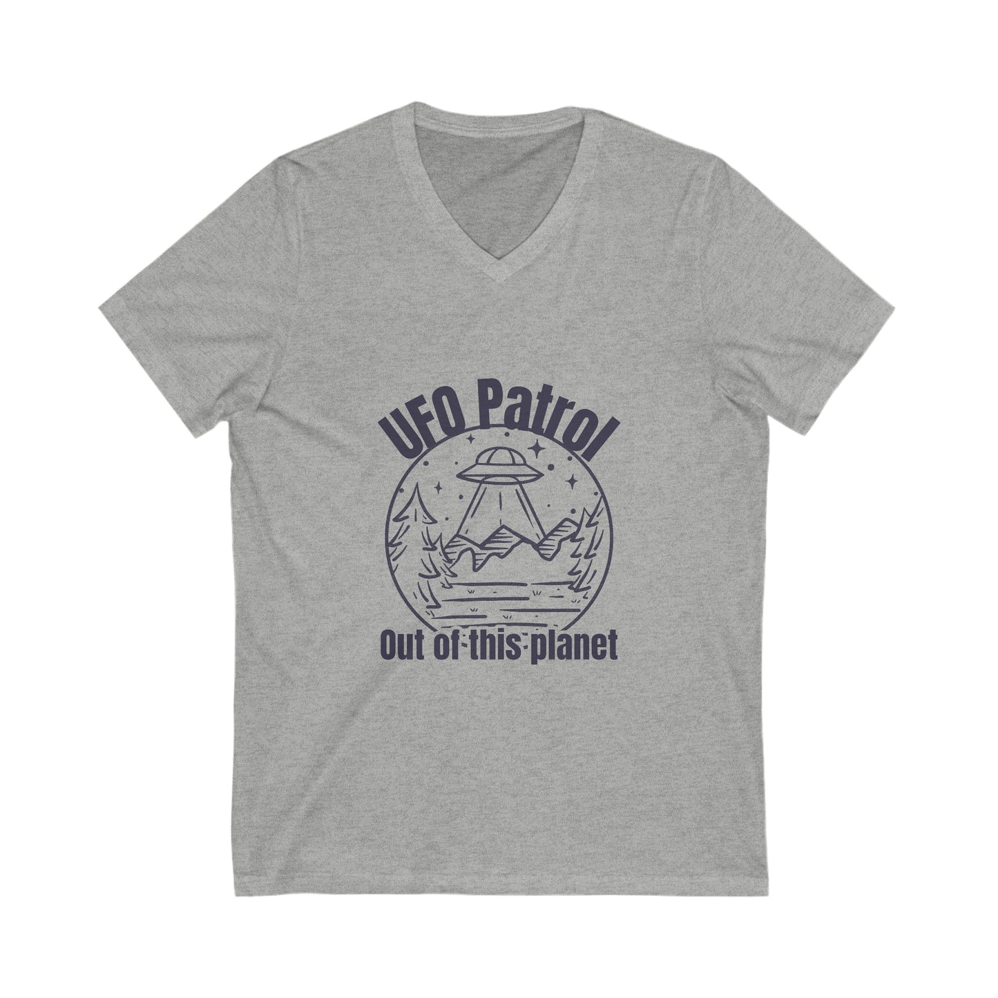 Alien UFO Patrol V-Neck Shirt