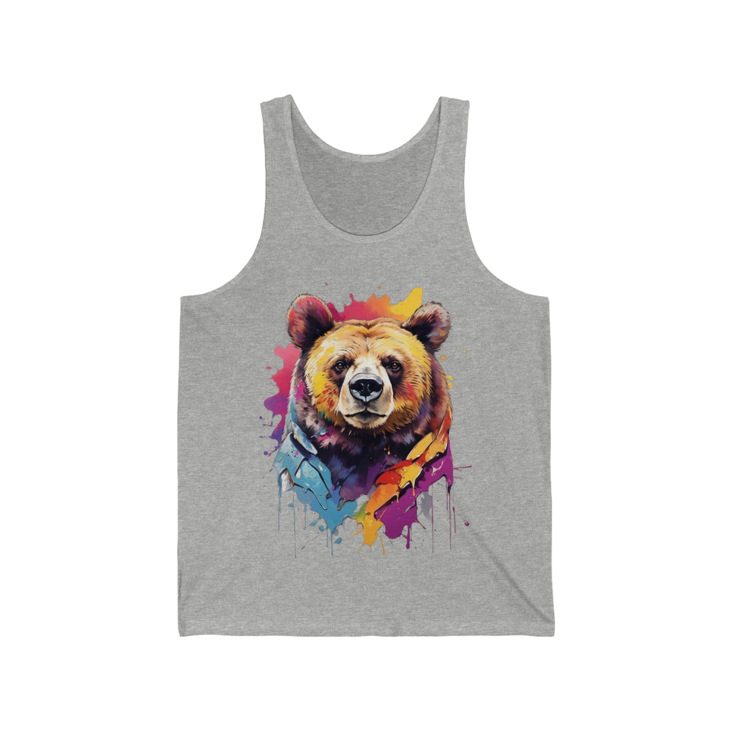 Bear Splatter Art Tank Top