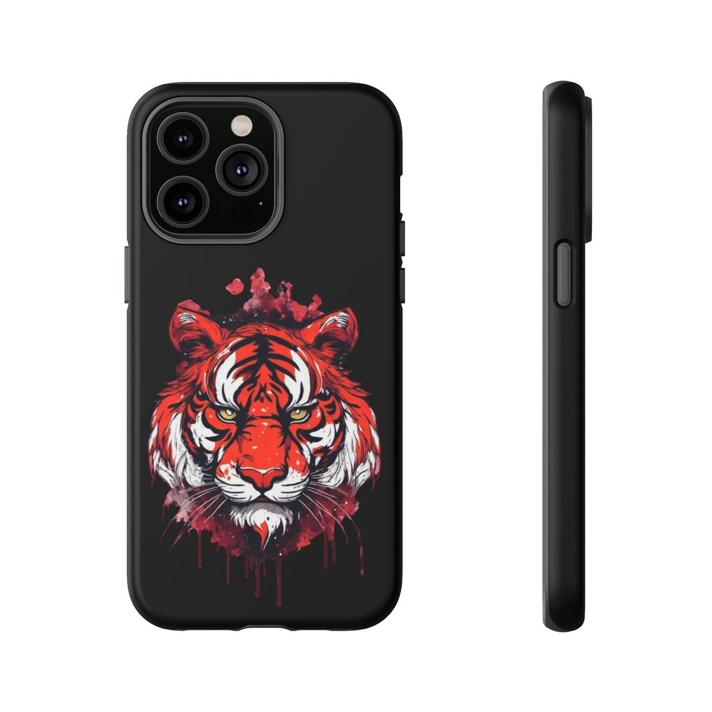 Tiger Splatter Art Phone Case