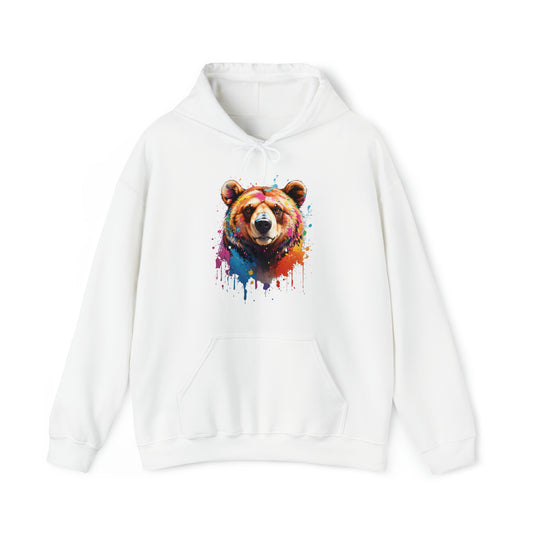 Bear Splatter Art Hoodie