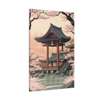 Shinto Shrine Semi Realism Canvas