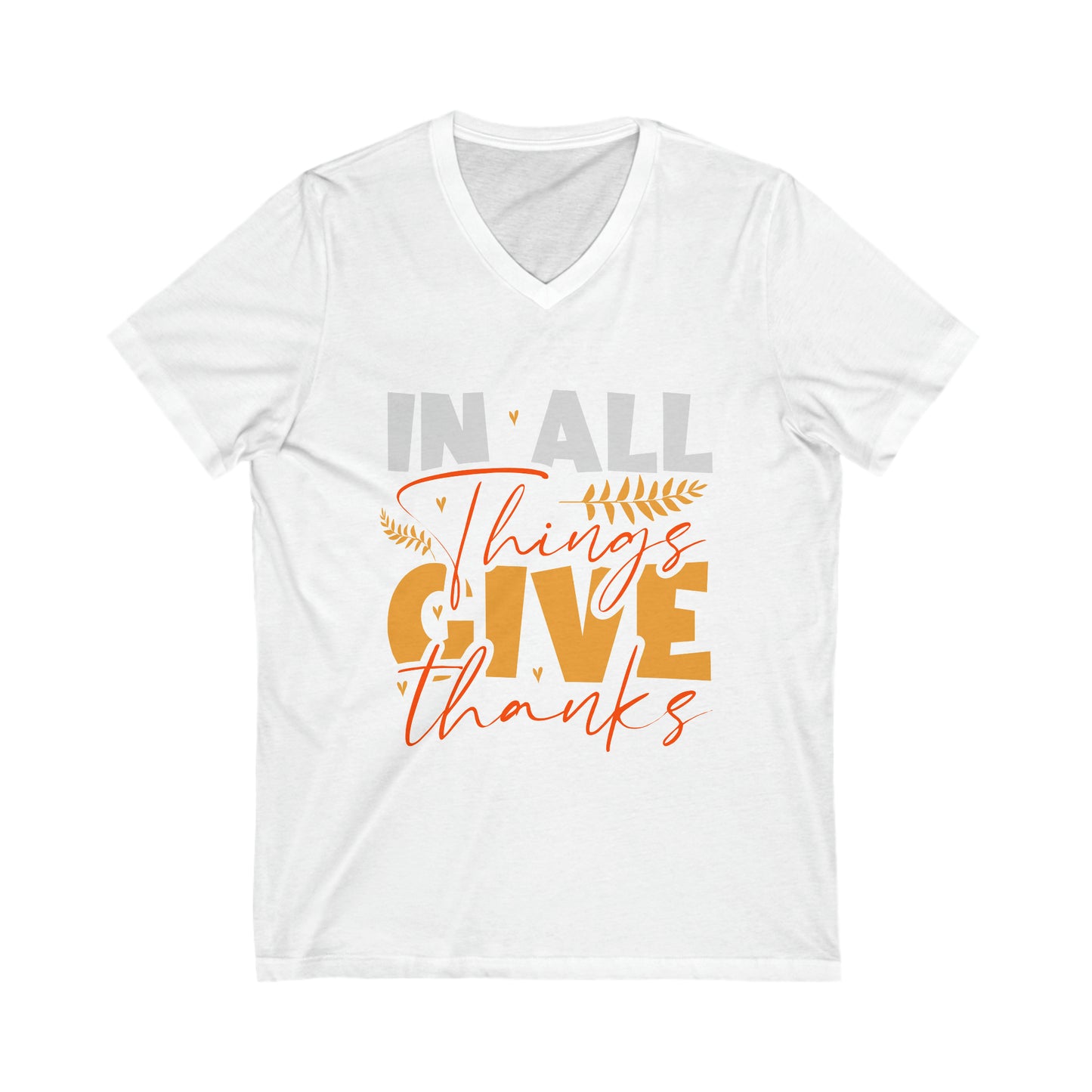 In All Things Give Thanks V-Neck Shirt