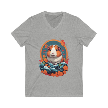 Guinea Pig Cartoon V-Neck Shirt