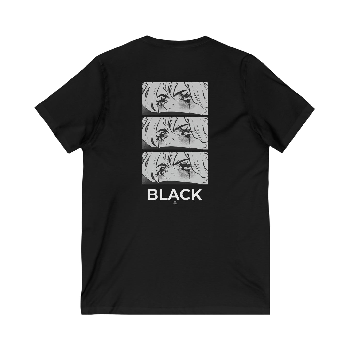 Black Manga V-Neck Shirt