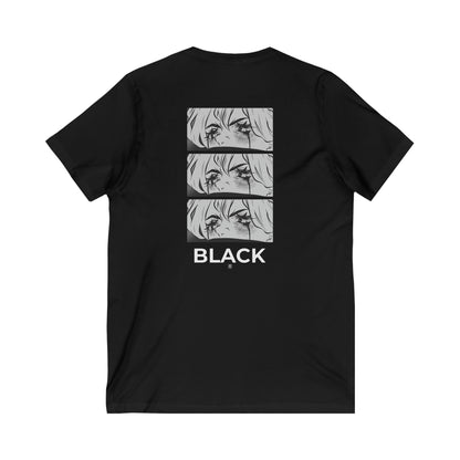 Black Manga V-Neck Shirt