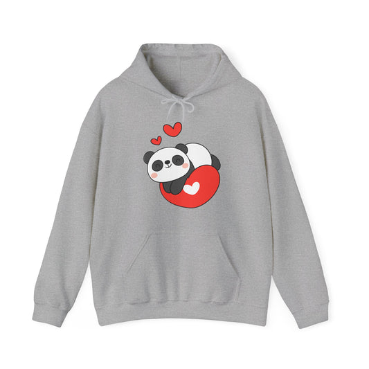 Panda Lying On A Heart Hoodie