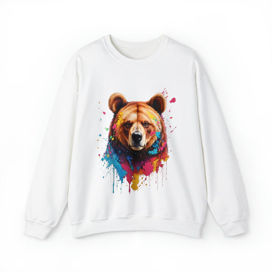 Bear Splatter Art Sweatshirt