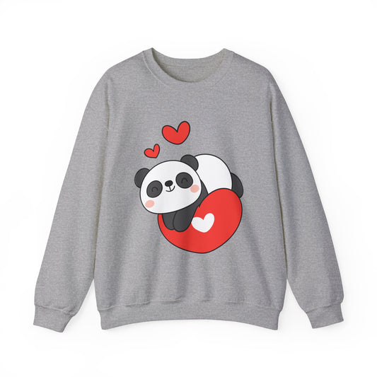 Panda Lying On A Heart Sweatshirt