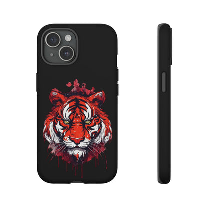 Tiger Splatter Art Phone Case