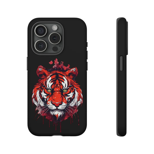 Tiger Splatter Art Phone Case