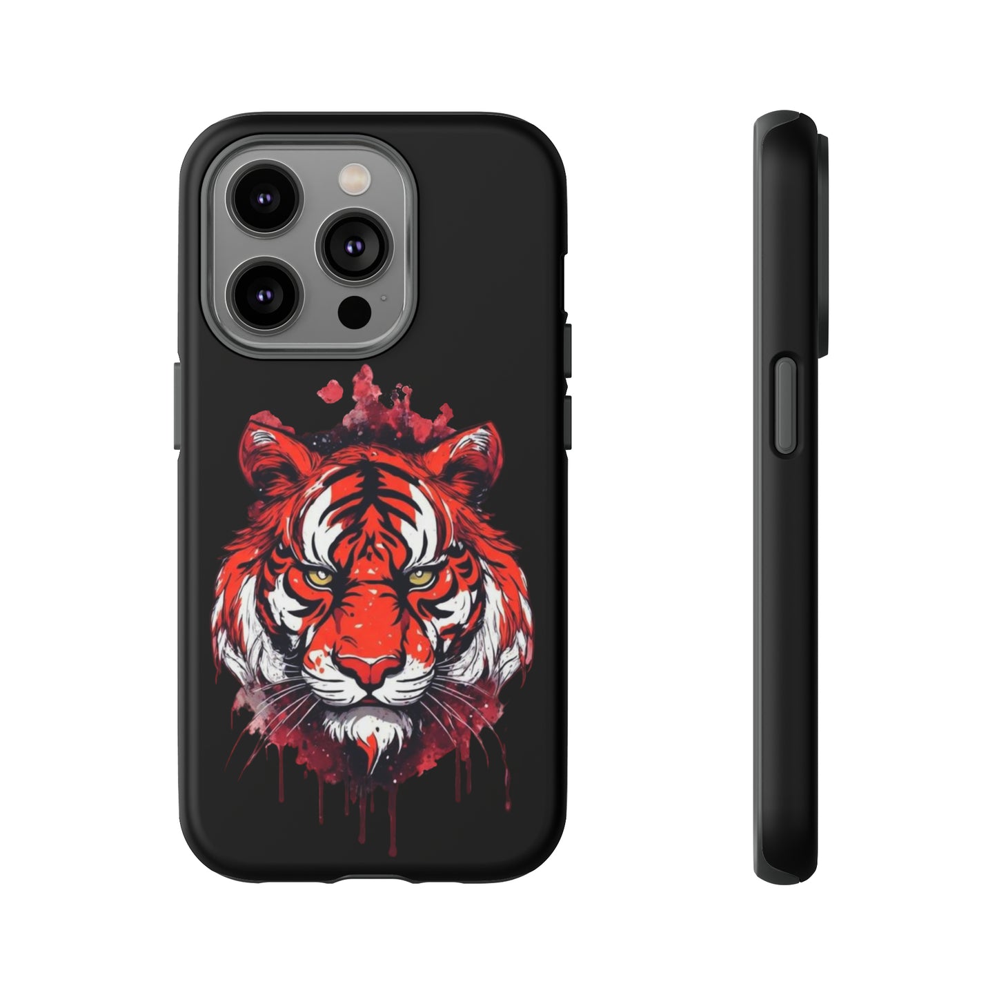 Tiger Splatter Art Phone Case