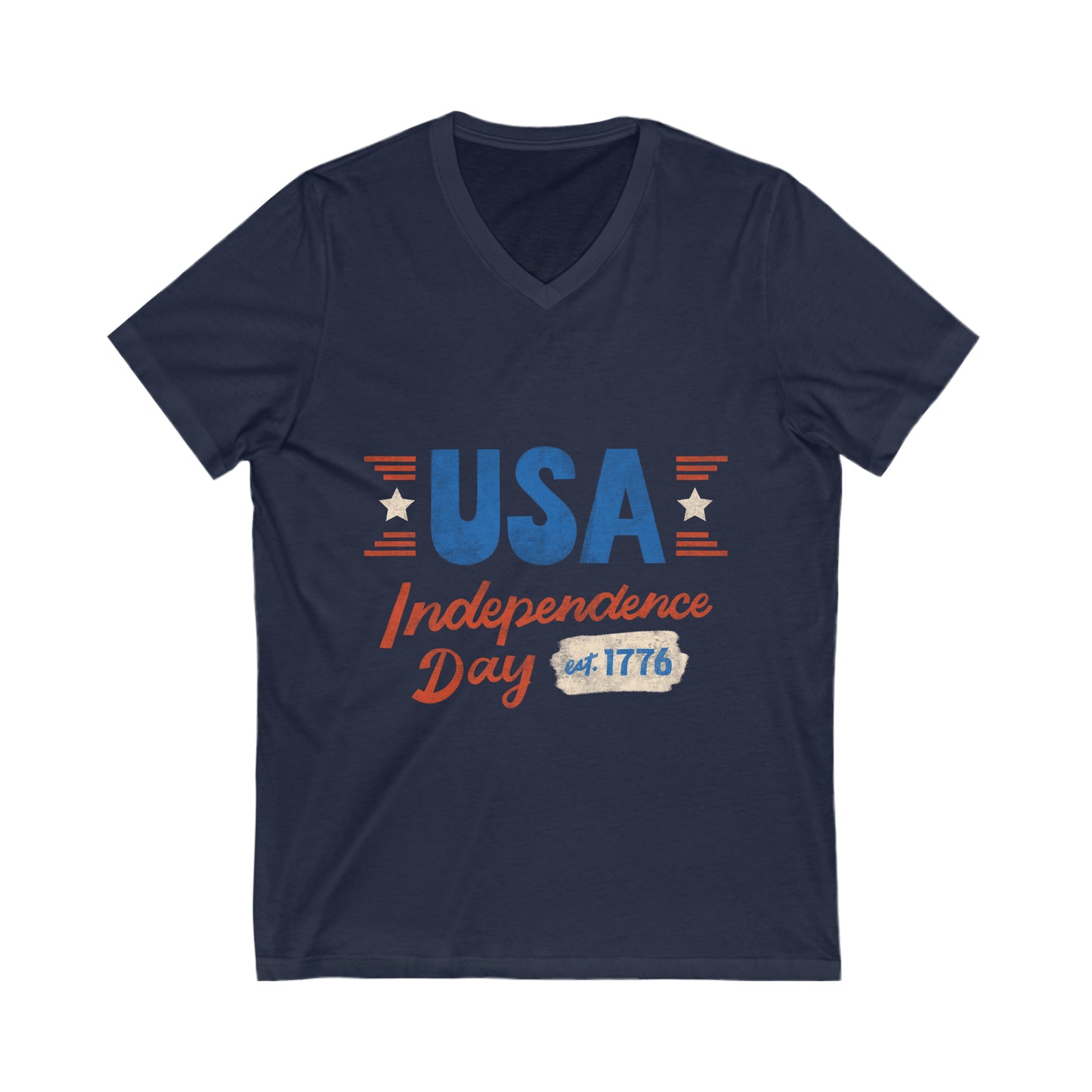 USA Independence Day V-Neck Shirt