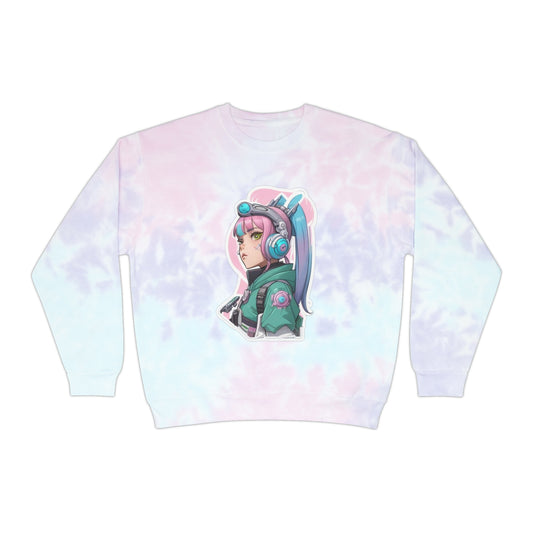 Manga Girl Tie-Dye Sweatshirt