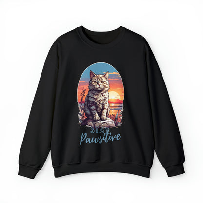 Cat Pawsitive Quote Sweatshirt