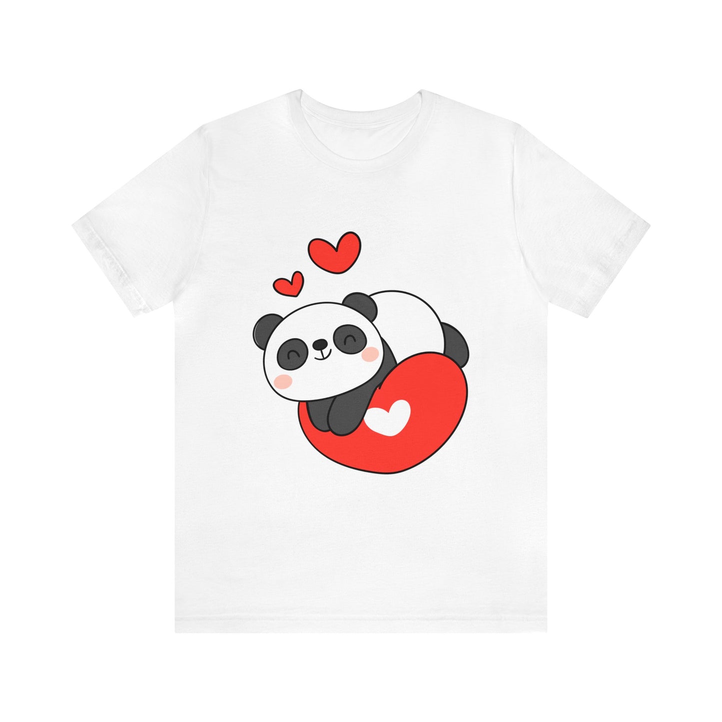 Panda Lying On A Heart Shirt